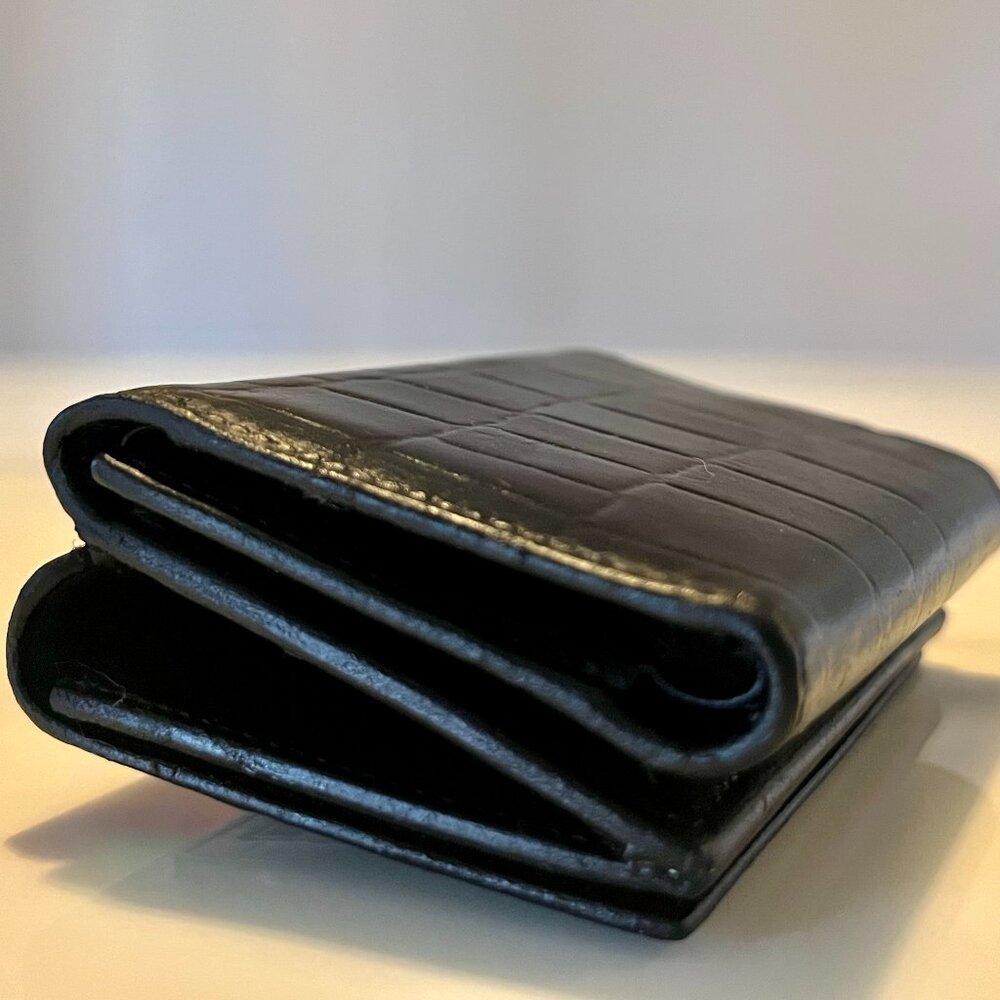 Balenciaga Black Croc Neo Classic Bifold Wallet - Picture 10 of 14